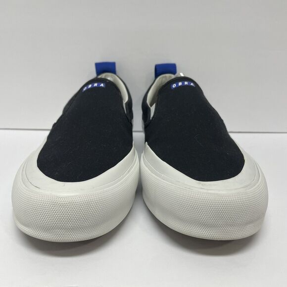 OBRA Mens 240 Black Canvas Sneakers Size 11 Vulcanized Footwear Casual Shoe - Picture 5 of 9